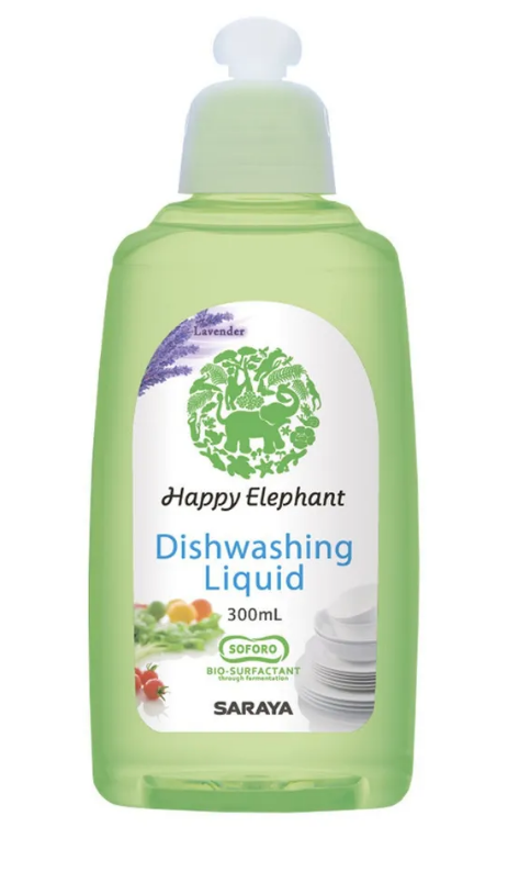 Средство Happy Elephant для мытья посуды, овощей и фруктов с экстрактом лаванды 300 мл - фото №3
