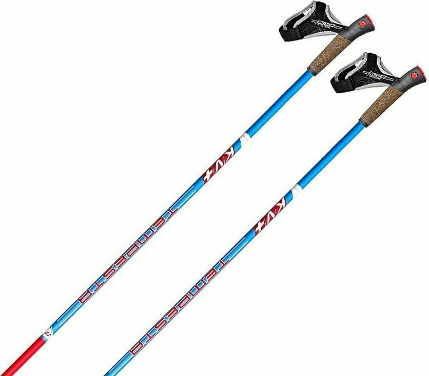 Палки лыжные KV+ TEMPESTA Clip Blue 90% Carbon, 165