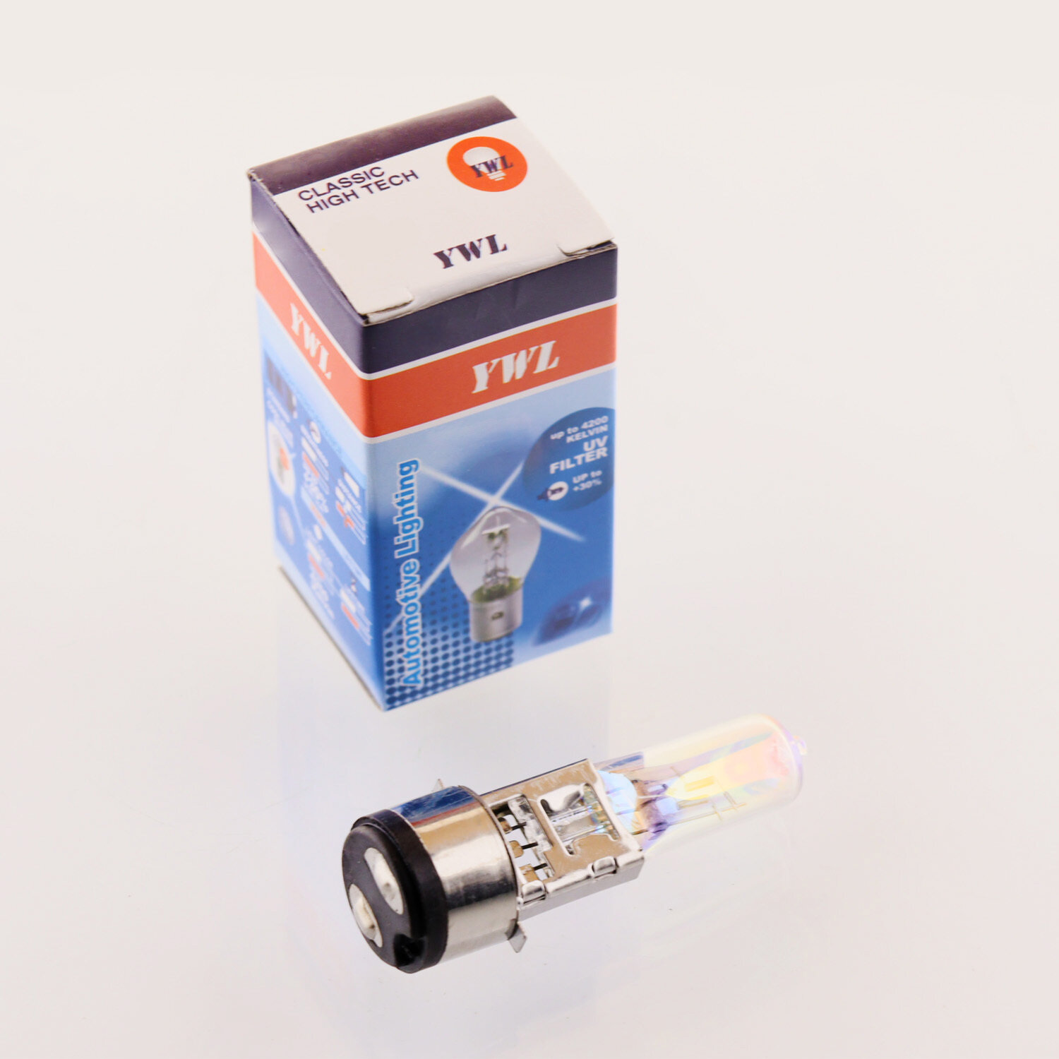 Лампа BA20D (2 уса) 12V 50W/50W (хамелеон радужный) "YWL"