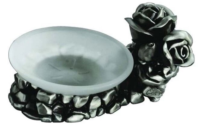 фото Мыльница серебро Art&Max Rose AM-0091C-T