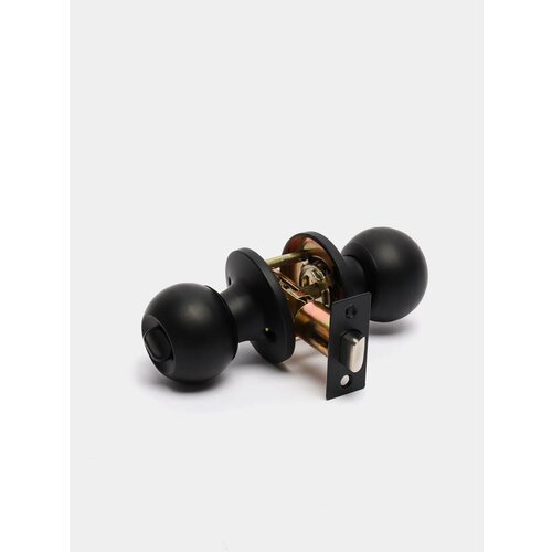 Универсальная стальная ручка защелка Ajax для межкомнатных дверей с фиксатором черный 1648₽