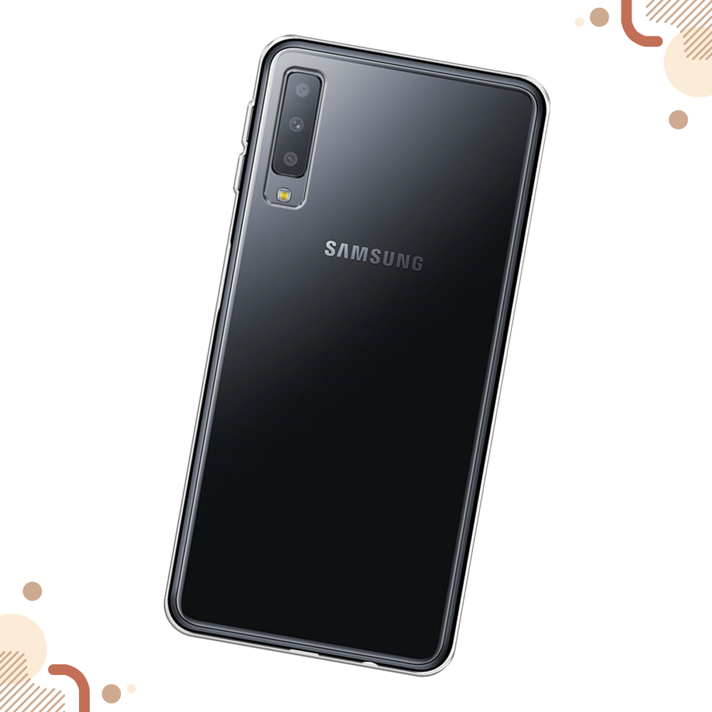 Силиконовый чехол на Samsung Galaxy A7 2018 / Самсунг Галакси A7 2018, прозрачный