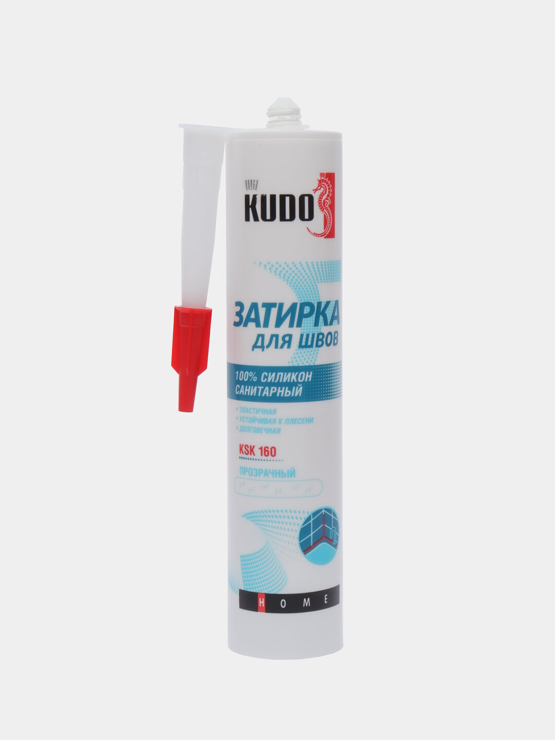 Герметик-затирка для швов KUDO HOME силиконовый санитарный 280 мл Цвет RAL KSK-162 черный RAL 9011