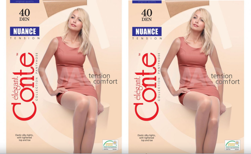 Колготки  Conte elegant, 40 den, 2 шт., размер 2, бежевый