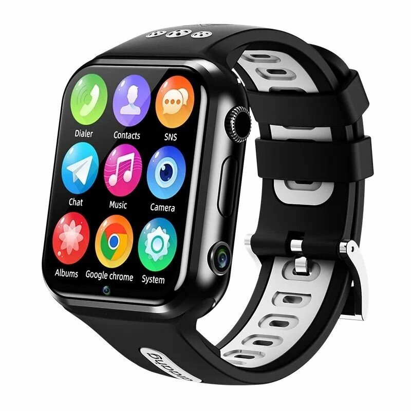 Смарт часы детские Smart Baby Watch W5 PRO 4G Wi-Fi 4-х Ядерный процессор экран 183 дюйма 2 камеры/Детские смарт часы с кнопкой SOS/Умные часы для детей с GPS/Детские часы с видеозвонком/Детские часы телефон (черные)