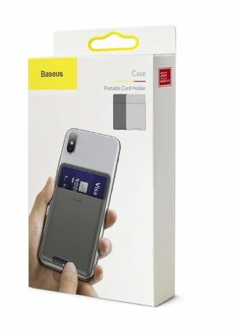 Силиконовый чехол картхолдер Baseus ACKD-A0G, Gray