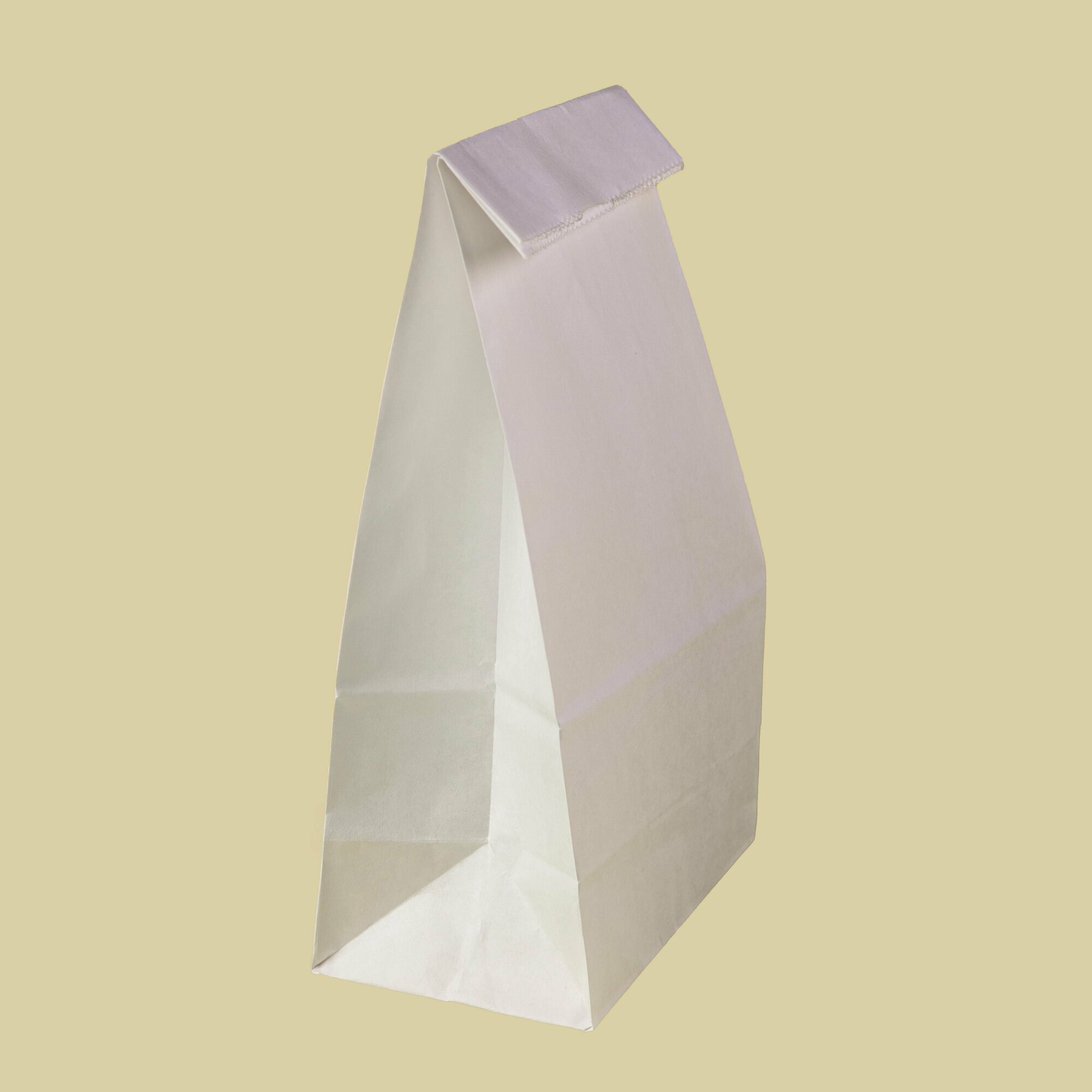 фото Комплект 25 штук. 12х8х24 см. Белый бумажный крафт-пакет. Плотность бумаги 70 гр/м . Плоское прямоугольное дно. Без ручек.