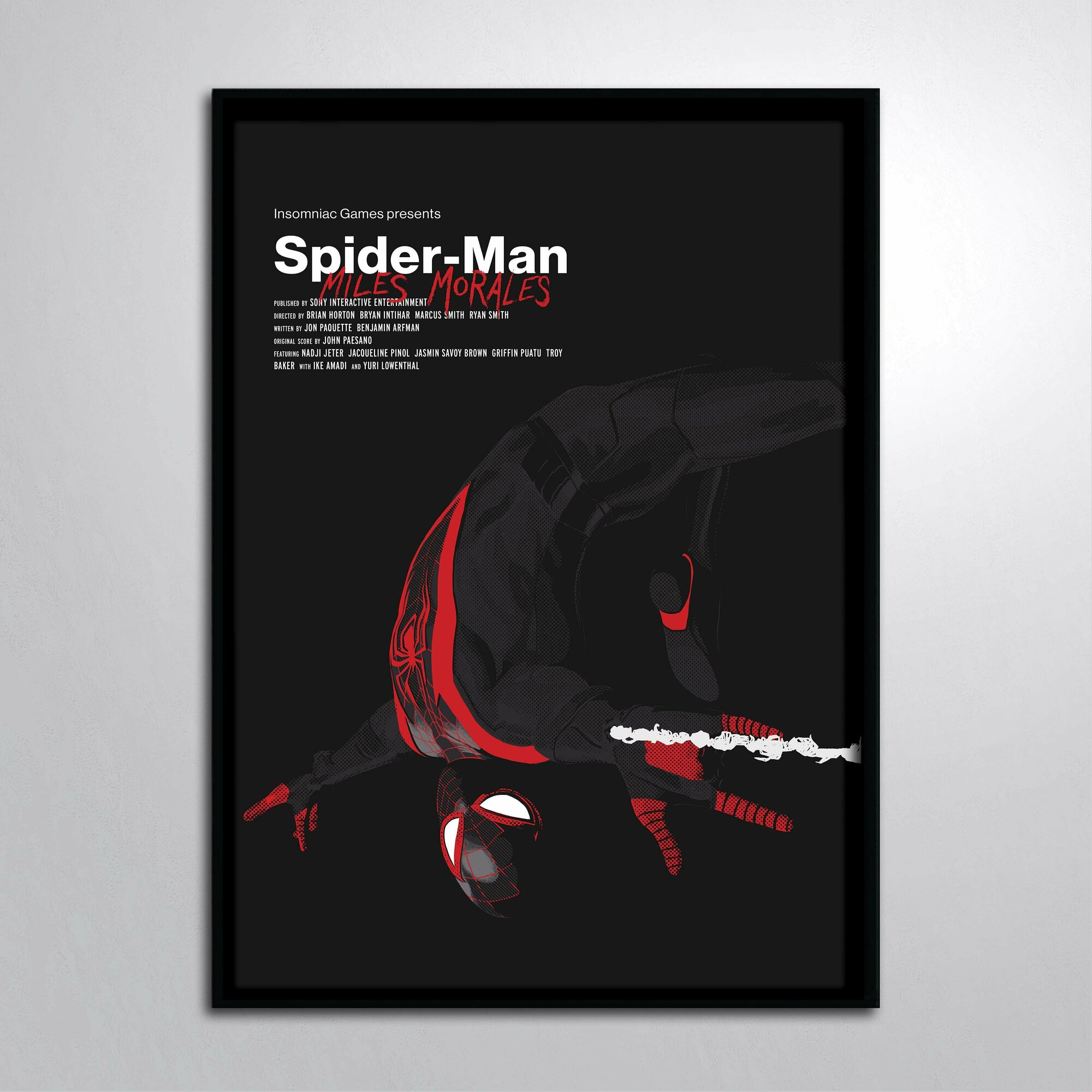 Постер в раме/Marvel’s Spider-Man: Miles Morales Игра Майлз Моралес Человек-паук