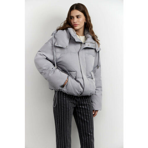 фото Пуховик nude story, размер onesize, серый