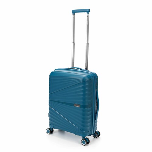 Чемодан Torber T2207S-Blue, 32 л, размер S, синий умный чемодан l case ch0580 55 л размер m синий