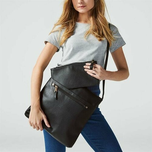 фото Сумка шоппер абелия, фактура гладкая, матовая, черный великобритания