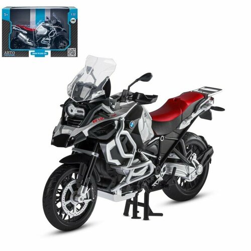 Мотоцикл металлический BMW R1250 GS Adventure 1:12, свободный ход колёс, серебристый автомобильное зарядное usb устройство для прикуривателя мотоцикла bmw r1200gs r1250gs gs r1200 r1250 adventure 2013 2022