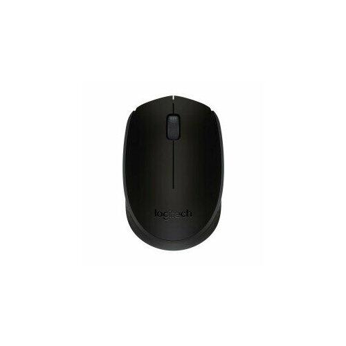 Мышь беспроводная Logitech B170 Black, оптическая, адаптер для ПК, 1000dpi, 2.4 GHz, черная (910-004798)