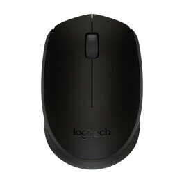 Мышь беспроводная Logitech B170 Black, оптическая, адаптер для ПК, 1000dpi, 2.4 GHz, черная (910-004798)