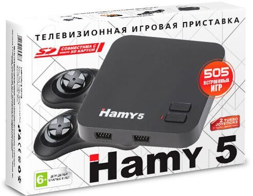 Игровая приставка 16bit - 8bit "Hamy 5" (505 игр) Classic Black