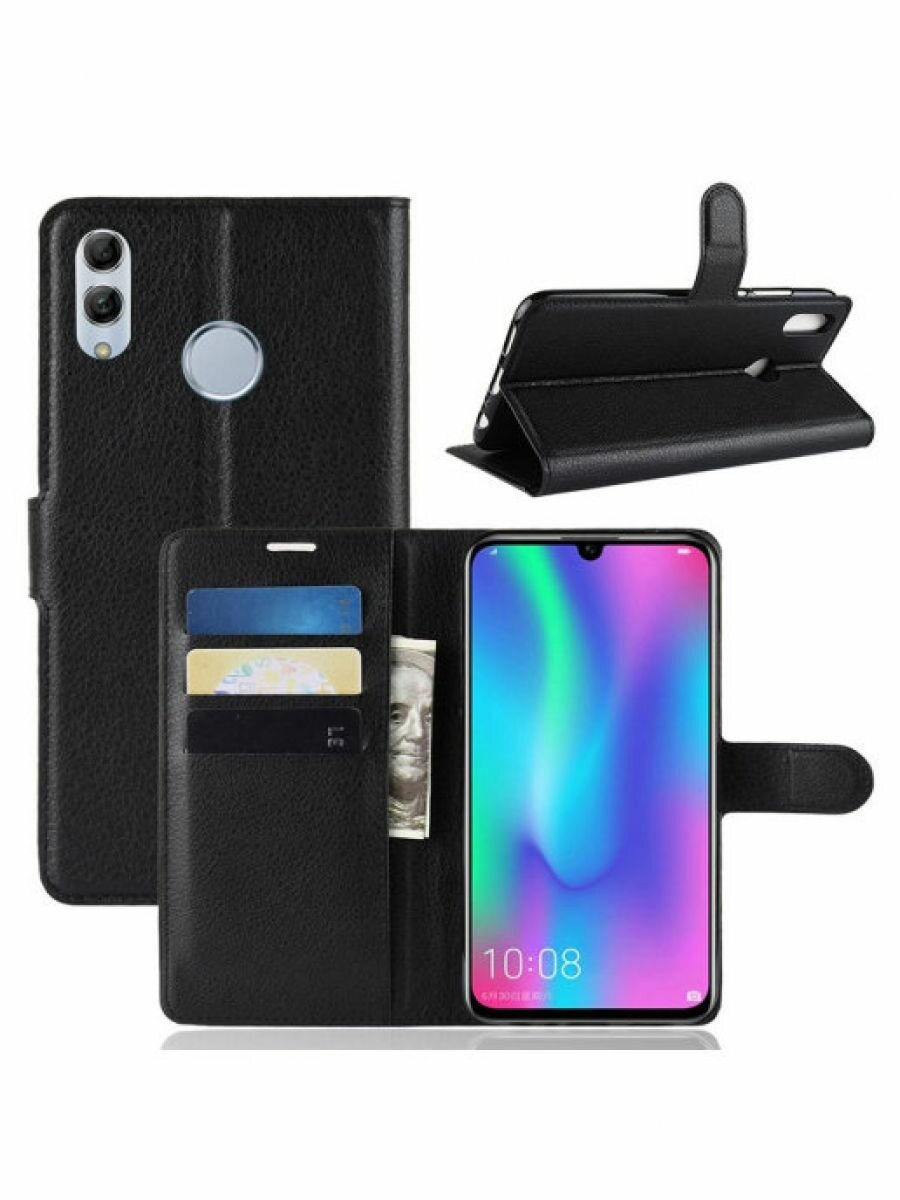 Brodef Wallet Чехол книжка кошелек для Huawei Honor 10 lite / Huawei P Smart 2019 черный