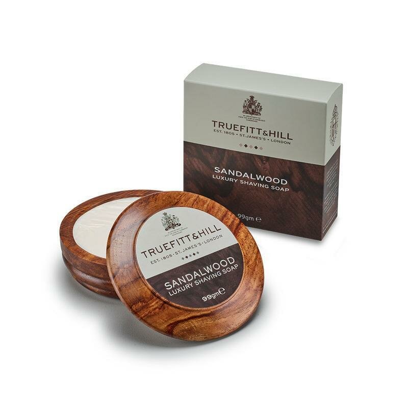 TRUEFITT&HILL Мыло для бритья Sandalwood в деревянной чаше 99 гр