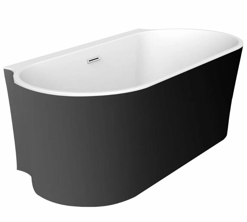 Акриловая ванна BelBagno BB409-1700-800-W/NM 170x80 см со сливом-переливом