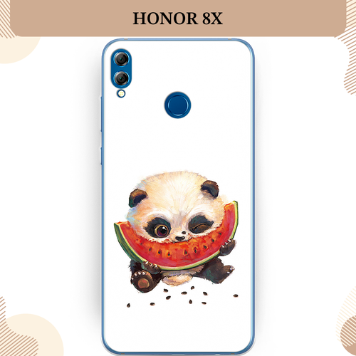 силиконовый чехол панды на honor 8x Силиконовый чехол Малыш панды с арбузом на Honor 8X / Хонор 8Х