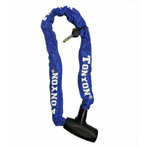 фото Замок-цепь d:8x8x900мм синий tonyon