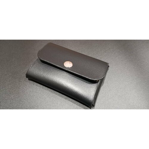 фото Кошелек мини черный, фактура гладкая, черный сорокоумов