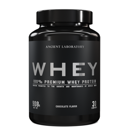 Протеин сывороточный концентрат + изолят, 100% Premium Whey 908 гр, 30 порций, 23 гр протеина в порции, Ancient Laboratory, шоколад