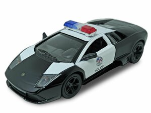 Машинка металлическая инерционная Lamborghini Murcielago LP640 (Police) (Полицейская Ламборгини Мурселаго) KT5317DP 1:36 KINSMART