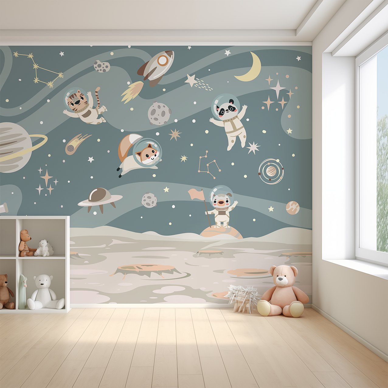 фото Фотообои флизелиновые детские Fotooboikin "Космос" 400х270 см