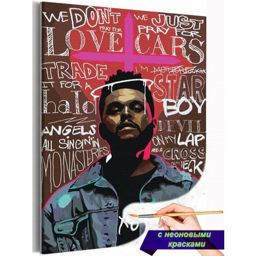 The Weeknd Art Плакат Рэп Трэп Певцы Музыканты Люди Музыка Артисты Раскраска картина по номерам на холсте 40х60 рэп раскраска картина по номерам на холсте