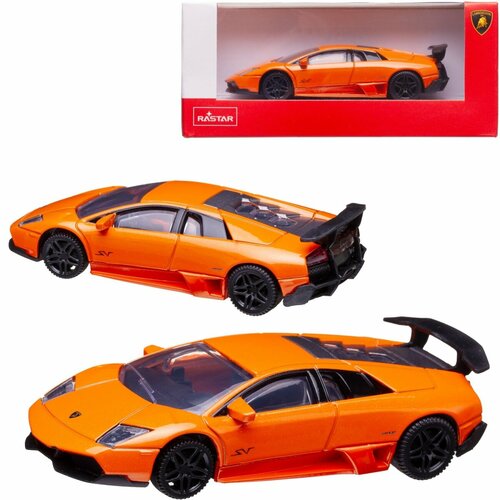 Машина металл. 1:43 Murcielago LP 670-4 SV, цвет оранжевый RASTAR 39500OR машинка rastar murcielago lp 670 4 sv 1 43 серая