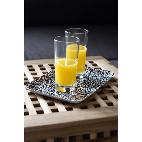 Поднос черный/с рисунком Шведский Дом SWED HOUSE брикка сварт 28x20 см, черный/с рисунком