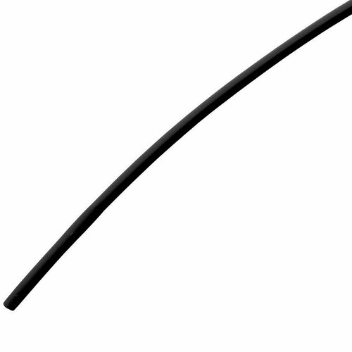 Трубка термоусадочная d2.0мм L1000мм, черная, 1 метр, 2:1