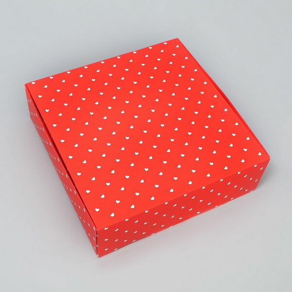 Коробка подарочная складная, упаковка, "Любовь", 26 x 26 x 8 см