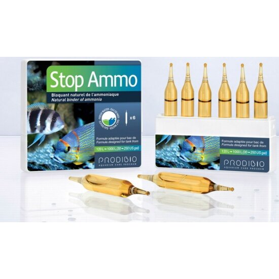 Препарат Prodibio STOP AMMO для нетрализации аммиака в морской и пресной воде ампулы 6 шт