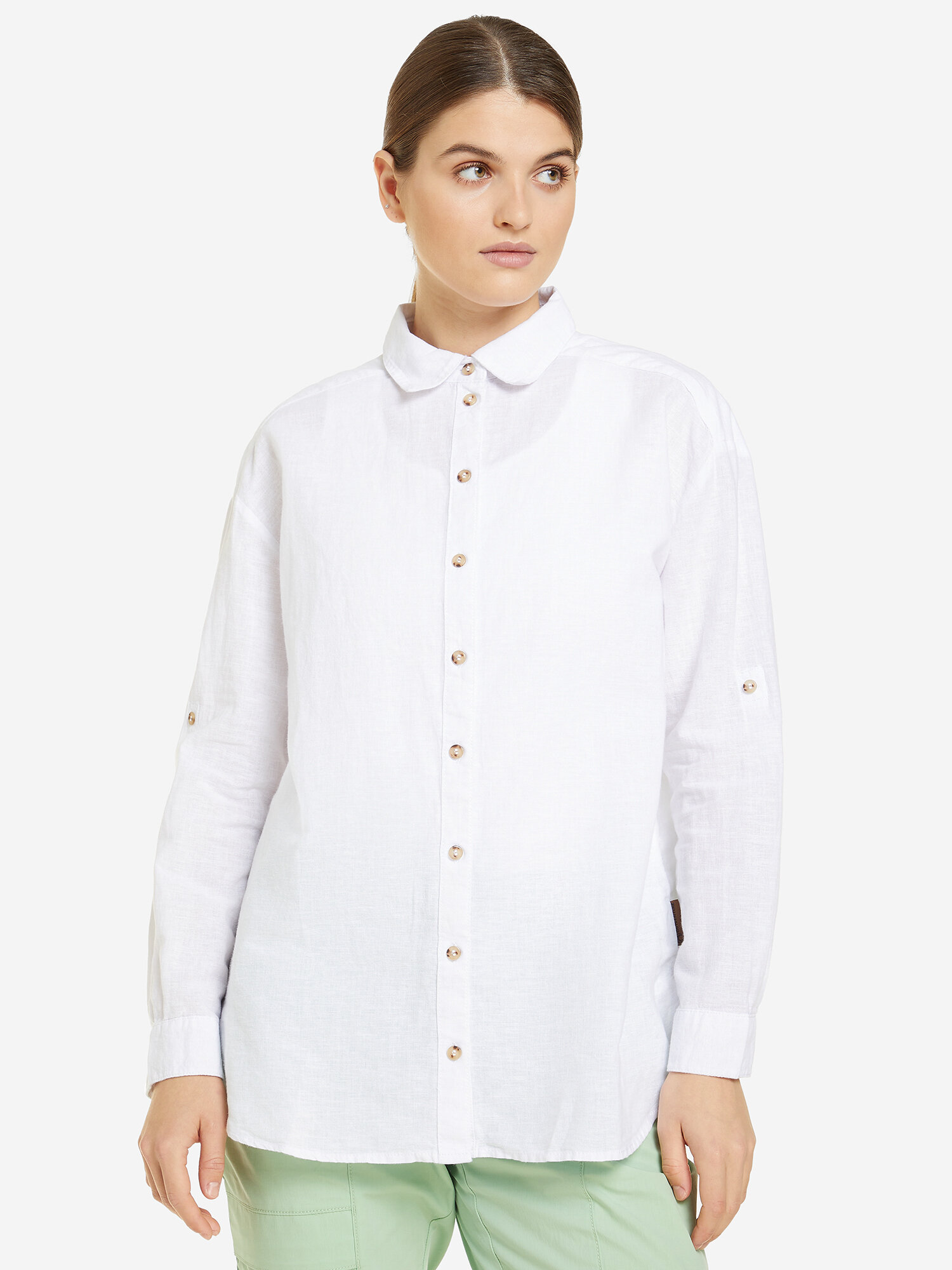 Рубашка OUTVENTURE Women's LS Shirt, размер 44, белый