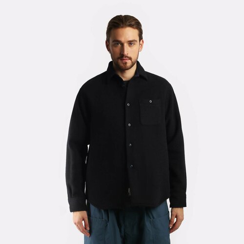 Рубашка Melton Wool Shirt, размер M, синий