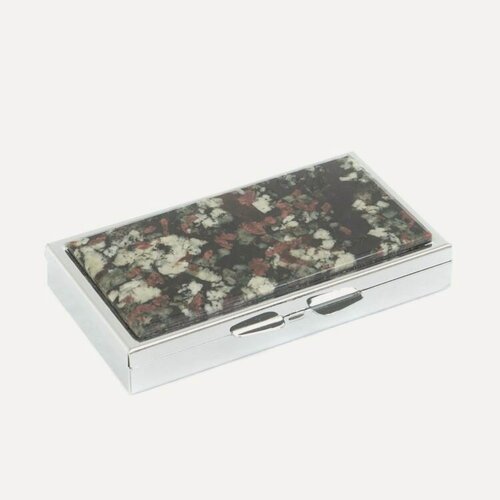 Изображение товара Таблетница на 7 отделений камень эвдиалит серебристая 127356