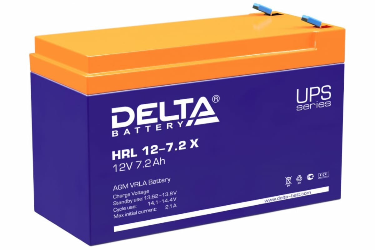 Батарея Delta HRL 12-7.2 X 12В, 7Ач, 151х65х100мм