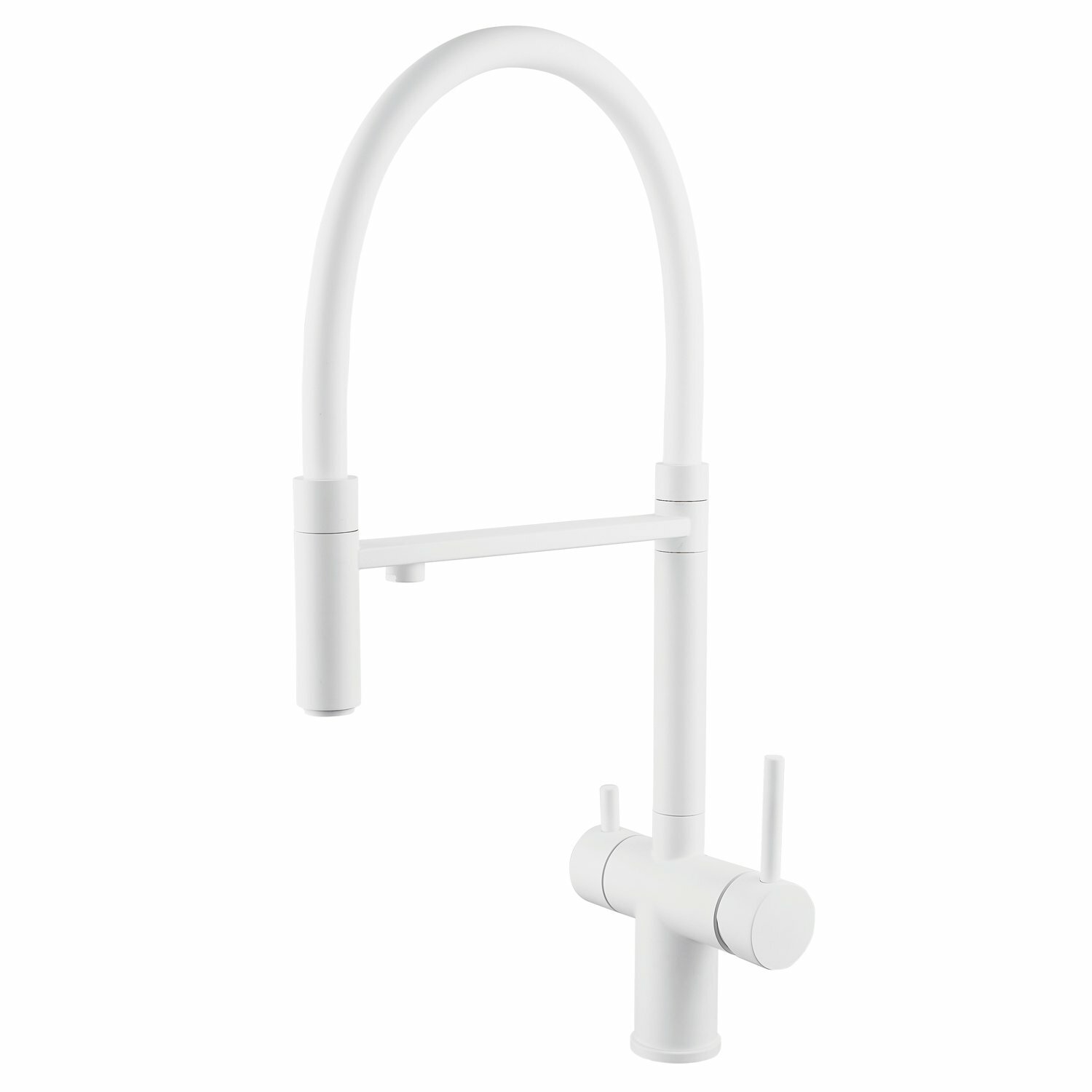 фото Смеситель для кухни с подключением фильтра Shevanik S178C, белый