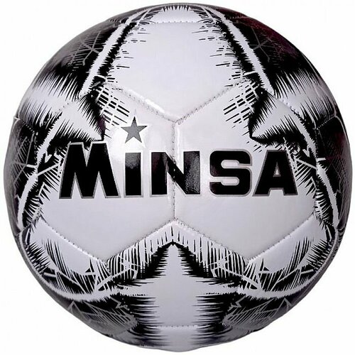 Мяч футбольный MINSA B5-8901 (PVC 2. 7, 345 гр, маш. сш. ) (черный)