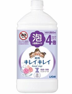 LION Мыло-пенка для рук KireiKirei с цветочным ароматом, 800 мл. сменная упаковка