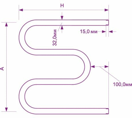 ZOX Полотенцесушитель М 60x40 1' 00001130