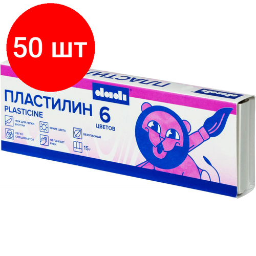 Комплект 50 наб Пластилин классический Dadi 6 цв 90 г со стеком DPL15-06A 6838₽