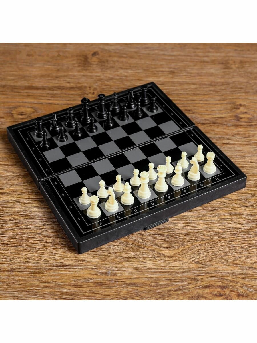 Настольная игра 3 в 1 Зов: нарды, шахматы, шашки, доска 19х19см
