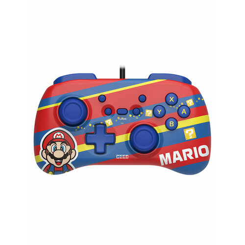 Nintendo Switch Геймпад HORIPAD Mini (MARIO) для консоли Switch (NSW-366U) синий, разноцветный