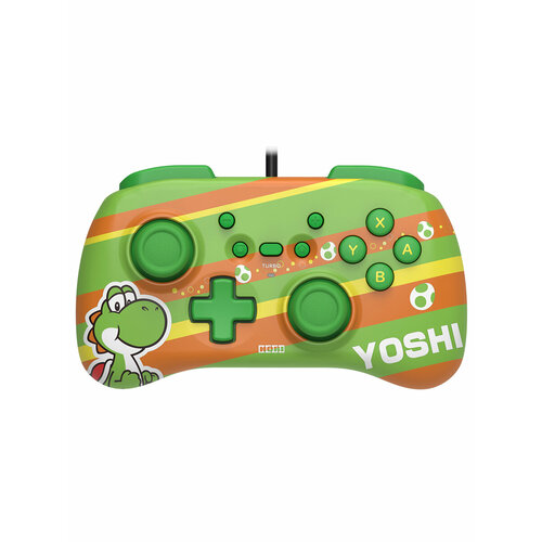 Nintendo Switch Геймпад HORIPAD Mini (YOSHI) для консоли Switch (NSW-368U) зеленый, разноцветный