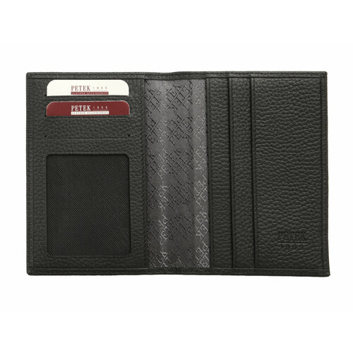 Обложка-карман для паспорта Petek 1855 обложка с карманами под карты 501K.234.01, черный обложка petek 1855 черный