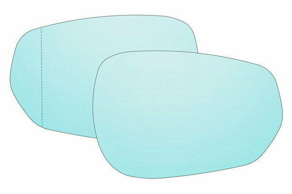 Комплект зеркальных элементов Волга Сайбер Siber (08-10) с обогревом и левым асферическим, правым сферическим противоослепляющими отражателями голубого тона.