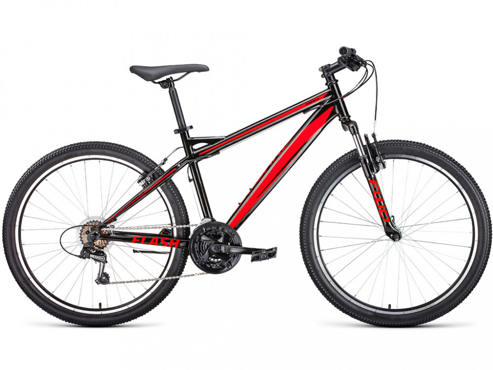FORWARD Велосипед Форвард FLASH 1.2 V 26" (рама 17", черный/красный, RBK22FW26655)