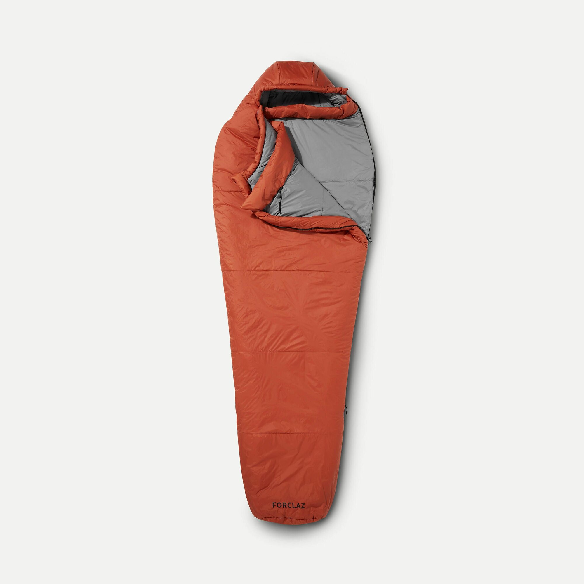 Спальный мешок для походов -5C красно-серый TREK 500 Forclaz, L